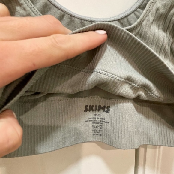 SKIMS Stretch Rib Scoop Bralette in Seahaze - Picture 6 of 7